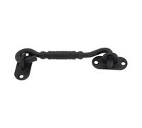 Stainless Steel Hook Latch Designed for Enhanced Security on Barn and Sliding Doors with Effortless Installation Process (Black)