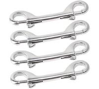 Stainless Steel Hooks, Four Pcs Double Ended Bolt Snap Hooks, Heavy Duty Snap Hooks For Camping, Keychains, Dog Leashes, Marine Grade