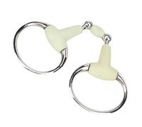 Stainless Steel Horse Bit, Horse Racing Accessory Flavor Rubber Wrapped Horse Mouth Snaffle Bit Horse Bit Tack Snaffle Bit Horse Gag Thickeness Bit for Hours Training Racing
