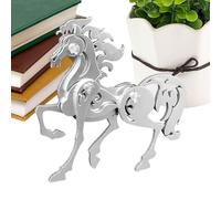 Stainless Steel Horse Puzzle - 3D Model Kit, Metal Animal Sculpture | Immersive Creative Assembly Art for Adults Kids Family Office Bedroom Bookshelf Celebration Birthday Party Favors