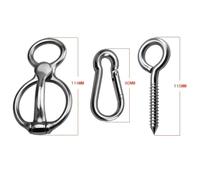 Stainless Steel Horse Tie Ring Cross Rope Buckle Horse Safe Slow-release Device Horse Tack Rigging Equestrian Training Equipment