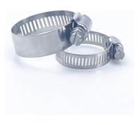 Stainless Steel Hose clamp， 10pcs Stainless Steel Mini Fuel Line Pipe Hose Clamp Clip, for Home Applications Clips Clamps(32 44mm)