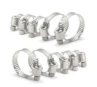 Stainless Steel Hose Clamp 6-29mm Adjustable Worm Drive Pipe Clip 1-50PCS for Water Air Fuel Line Connection(16-25mm(10pcs))