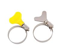 Stainless Steel Hose Clamps, 8-44mm Adjustable Drive Hose Clamps, Plastic Handle/Iron Handle,4pcs (Plastic Handle,8-12 mm(4PCS))