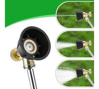 Stainless Steel Hose Nozzle Wand with Adjustable Mist-to-Stream Spray, Locking Handle & Dual Brass Barb Fittings for 1/4" and 3/8" Garden Ho(67CM)