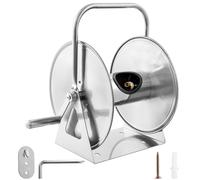 Stainless Steel Hose Reel Garden High Pressure Water Wash Metal Hose Reel Cart