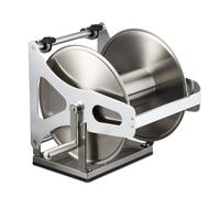 Stainless Steel Hose Reel Garden Watering Car Wash Standing 35x40x36.5cm Silver