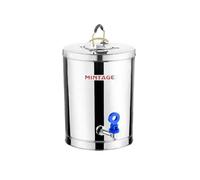 Stainless Steel Hot & Cold Drinks Dispenser Insulated Tea Coffee Water Beverage Container with Easy Fit Tap Double Lid Thermal Server for Commercial Catering Events Offices & Household Use (10 Litre)