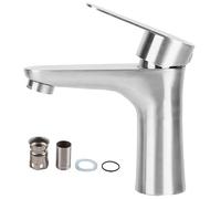 Stainless Steel Hot Cold Faucet Mixer Water Tap Sink Faucet with Single Handle for Bathroom Use