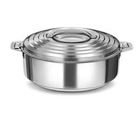 Stainless Steel Hot Cold Food Insulated Casserole Double Wall Hot Pot (Capacity 7500ml)
