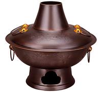 Stainless Steel Hot Pot, 3-12 People Home Party Restaurant Shabu Hotpot Cooker Chinese Cookware Pan(34cm)