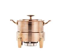 Stainless steel hot pot buffet set, food warmer catering buffet and heater for catering events(Gold,28cm)