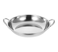 Stainless Steel Hot Pot Cooking Pan with Double Handles for Dry Pot