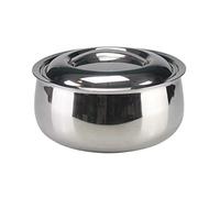 Stainless Steel Hot Pot Insulated Food Warmer Storage Double Wall Round Deep Casserole Hotpot Serving Dish Thermal Serving Bowl Rice, Soup Chappati Roti Meals Tortilla Holder (3000ml)
