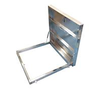 Stainless Steel Hydraulic Buffer Bars for Basement Cel DoorRoof Access Hatch with Locking Clip Attic Access Cover (18x18in 45x45cm)& Secure Solut