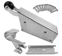 Stainless Steel Hydraulic Door Closers with 10 Hex Screws, Heavy Duty Automatic Door Closer for Commercial or Home Use, Quiet Freezer Closer Anti-Oxidation