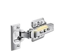 Stainless Steel Hydraulic Hinge for Cabinets and Doors - Quiet Self-Closing Mechanism, 1pc(Fixed Half Overlay)