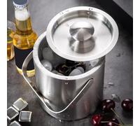 Stainless Steel Ice Bucket, 16L Large Beverage Tub, Double-Walled Insulated & Tongs and Removable Divider, Condensation-Free Drink Chiller for Parties, Outdoor, Bar, Beer, Champagne (Silver)