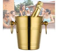 Stainless Steel Ice Bucket with Handles, Ideal for Chilling Beverages at Parties and Home Bars