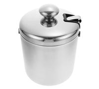 Stainless Steel Ice Bucket with Lid, 1.3l Double Wall Bar Drink Cooler | Smooth Silver Finish, Ergonomic Handle, Impact-resistant Body, Easy Cleaning, Suitable for Wine Bottles, Ice Cubes, Banquets