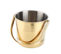Stainless Steel Ice Bucket with Lid, Small Insulated Ice Bucket with Lid, Insulated Ice Bucket for Cocktail Bar, Wine, Champange Bucket (Gold)