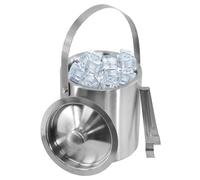 Cooler Ice Bucket Large Double Walled With Tongs 1.5 L Stainless Steel Insulated