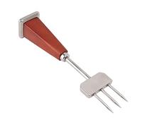 Stainless Steel Ice Chisel Chipper, Bar Ice Crusher Tool, Heavy Duty Ice Breaking and Shaping Chisel with Wooden Handle for Home Bartenders and Commercial Kitchens (B)