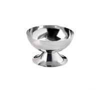 Stainless Steel Ice Cream Dessert Cups with Flat Stable Base Metal Bowls for Smoothie, Salad, and Mousse Serving at Home and Events (A)
