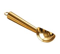 Stainless Steel Ice Cream Scoop with Ergonomic Handle, Golden