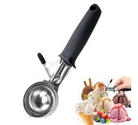 Stainless Steel Ice Cream Scoop with Trigger - Effortless Scooping and Non-Stick Coating for Perfect Servings