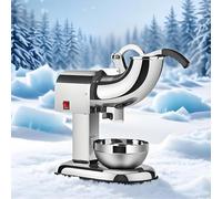 Stainless Steel Ice Crusher Machine, Dual Blade, 220LBS/H - Commercial Shaved Ice Maker for Home, Restaurants, Bars, Parties, 220V