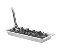 Stainless Steel Ice Cube Maker Featuring Lever Mechanism For Fast Ice Removal And For Rapid Cooling For Ideal For Bars Parties And Daily Home Use In Small Freezers Silvery Color