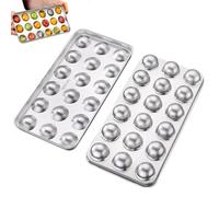 Stainless Steel Ice Cube Trays 18 Cavity Metal Ice Cube Trays with Lid Ice Trays Easy Release Ice Cube Maker for Bars & Kitchens DIY Juice Cube, Popsicles