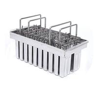 Stainless Steel Ice Lolly Popsicle Molds Kit Ice Pop Lolly Popsicle Ice Cream Stick Holder + Cleaning Brush(20Pcs Style 2)