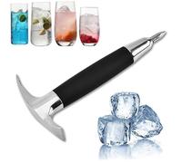 Stainless Steel Ice Pick - Dual-Purpose Ice Hammer and Chisel Tool for Home, Kitchen, Bartenders, Cocktail Preparation, Ice Crushing, and Freezer De-Icing
