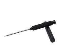 Stainless Steel Ice Pick with Safety Cover, Pick Tool for Breaking Ice, Non-slip Antiskid Handle for Easy to Grip (Black)