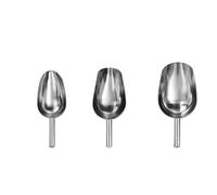 Stainless Steel Ice Scoop 1/3 Pcs | Stainless Steel Kitchen Bar Measuring Tool: 1/3 Pcs(Mixed Size)