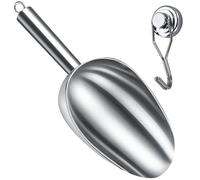 Stainless Steel Ice Scoop with Magnetic Hook for Freezer