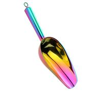 Stainless Steel Ice Scoops Ergonomic Handle Scooper Multipurpose Kitchen Tool for Food Grains and Space Saving Storage Space Saving Hangable Ice Shovel
