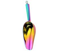 Stainless Steel Ice Scoops Ergonomic Handle Scooper Multipurpose Kitchen Tool for Food Grains and Space Saving Storage Heavy Duty Stainless Steel Ice Scooper