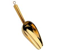 Stainless Steel Ice Scoops Ergonomic Handle Scooper Multipurpose Kitchen Tool for Food Grains and Space Saving Storage Ergonomic Ice Scoops for Flour and Grains