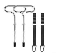 Stainless Steel Ice Stakes 8x4.5in Spiral Tip(C) | Spiral tip design, easy ice penetration, secure tent hold, stainless steel build, winter camping gear