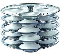 Stainless Steel Idli Maker Stand with 5 Plates and 20 Cavities 4 Cavities in 1 Plate - Makes 20 Idlis