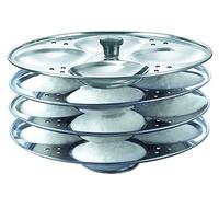 Stainless Steel Idli Stand | 4-Rack Idli Plates | Idli Preparation | Pan Cake, Dhokla and Patra Plates Sancha Pot for Pressure Cooker | Makes 16 Idlis