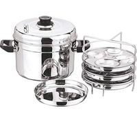 Stainless Steel Idly & Dhokla Maker Stainless Steel Multi Pot Small (Induction Friendly), M (001)