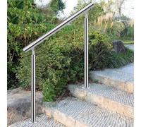 Stainless Steel il Adjustable Angle Outdoor Railing Safety Grab Bar for Stairs Garden & Entrance 95cm HeightStaircase Guardrail with Ground Mount
