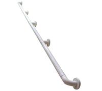 Stainless Steel il Kit for Indoor & Outdoor Stairs Non Slip White Railing with Wall Supports (30cm) & Safe Staase Solut