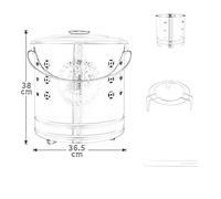 Stainless Steel Incinerator - 38CM Fire Cage for Garden Waste, Leaves & Paper - Heavy-Duty Red Burning Pit Bin for Outdoor Use