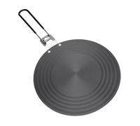 Stainless Steel Induction Adapter Plate - 9.45" Heat Diffuser Converter Disc Gas Stove, Ceramic Glass Burner, Cast Iron Skillet, Foldable Handle for Multipurpose Kitchen Cooking Tools