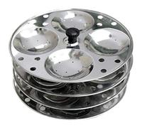 Stainless Steel Induction Base 4 Tier Idli Maker Cookware Idli Stand for Pressure Cooker